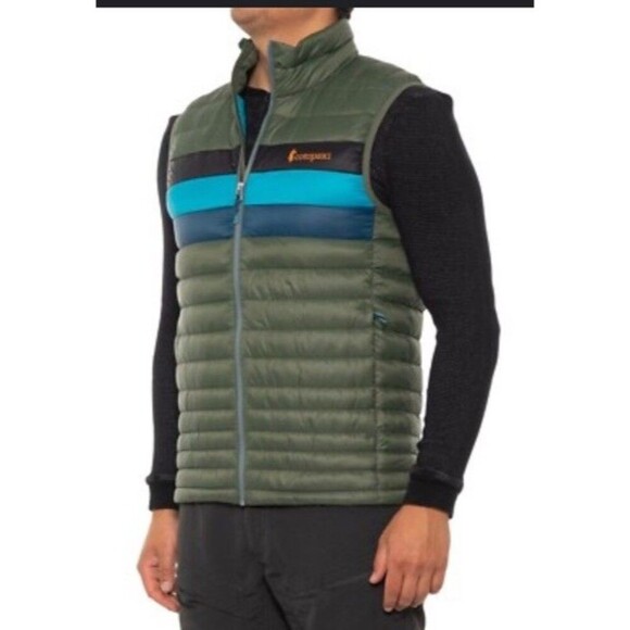 Cotopaxi Vest Mens Medium Green Fuego Puffer Down 800 Slim Fit Outdoor Hiking - Picture 1 of 10